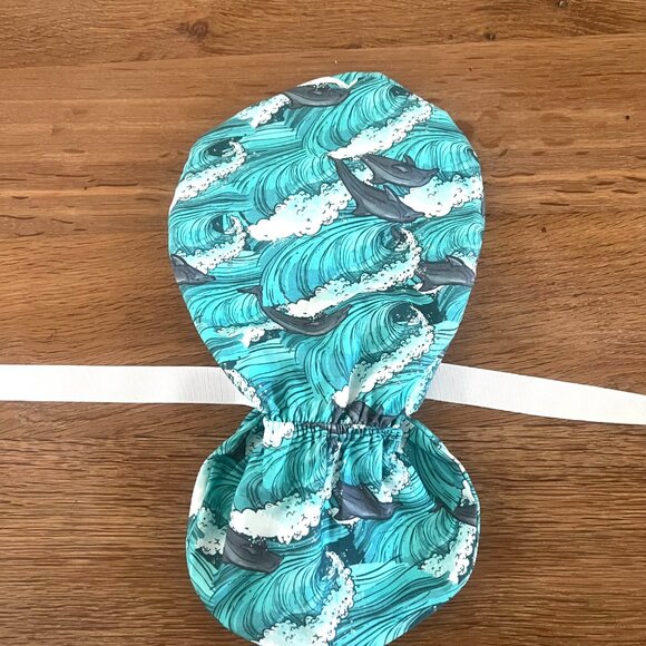 NWOT 10 Scrub Caps Bundle 5 ponytail style + 5 euro style, medical caps - Picture 4 of 16